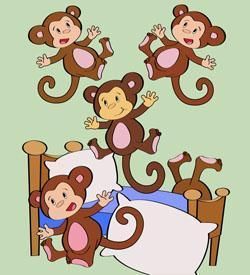 rhymes...action, animal, counting, food & more...songs, printables and more Monkey Jumping, Mother Goose Club, Song Cards, Monkeys Jumping On The Bed, 5 Little Monkeys, Rhyming Games, Monkey Nursery, Jumping On The Bed, Five Little Monkeys