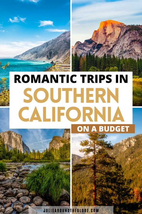 Planning a romantic getaway in Southern California? Discover all the best travel destinations and places to visit in Southern California for couples on a budget. Romantic Getaways In California, Romantic California Getaways, Couple Trips, Weekend Getaway California, Southern California Travel, California Getaways, Weekend Getaways For Couples, California Honeymoon, Couples Weekend