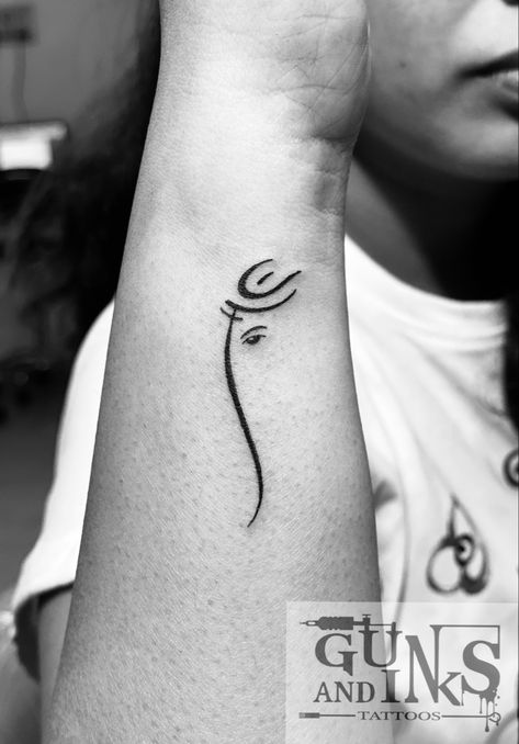 Ganesh tattoo #gunsandinkstattoos Simple Ganesh Tattoo, Ganesh Tattoo Design, Ganesh Tattoo, Karma Tattoo, Ganesha Tattoo, Rock Design, Minimal Tattoo, Simple Tattoos, Tattoos And Piercings