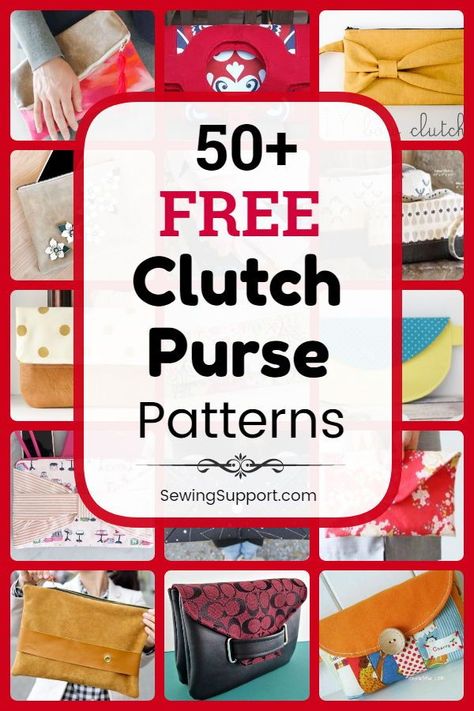 Purse Patterns To Sew, Clutch Purse Tutorial, Clutch Purse Pattern, Clutch Sewing, Clutch Bag Pattern, Purse Patterns Free, Handbag Sewing Patterns, Clutch Pattern, Purse Sewing Patterns