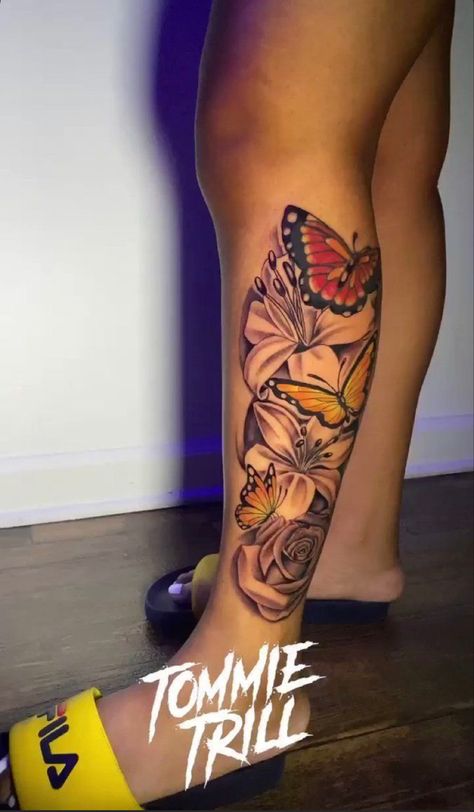 Leg Cover Up Tattoos For Women, Cute Leg Tattoos Women, Leg Tats For Women, Women Leg Tattoos, Baddie Tattoos, Atlanta Tattoo, Hand Tattoos For Girls, Cute Hand Tattoos, Pretty Hand Tattoos