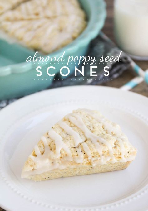 Almond Poppy Seed Scones- what a tasty way to start the morning! New Neighbor Baked Goods, Almond Poppyseed Scones, Almond Poppyseed, Almond Poppyseed Muffins, Lemon Poppy Seed Scones, Breakfast Scones, Scone Recipes, Scones Recipe Easy, Savory Scones