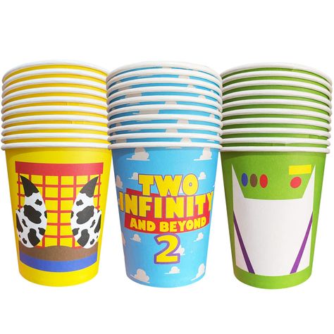 PRICES MAY VARY. what you will get:30pcs paper cups(9oz).same as picture showed. Suit for toy inspired story birthday decoration ,baby shower,party supplies. They are made of 300g hard card paper ,high quality,reusable,super cute for toy inspired story birthday decorations we provide 30 days money back gurantee if you are not satisfied with our goods,your satification are our goals,please feel free to contact us when you are free.Have a nice party time! 30pcs 9OZ Two Infinity and Beyond Birthday Toy Story 4 Birthday, Two Infinity And Beyond Birthday, Kids Party Cups, Beyond Birthday, Toy Story Theme, Girl Bday Party, Boy Birthday Party Themes, 2nd Birthday Party Themes, Toy Story Birthday Party