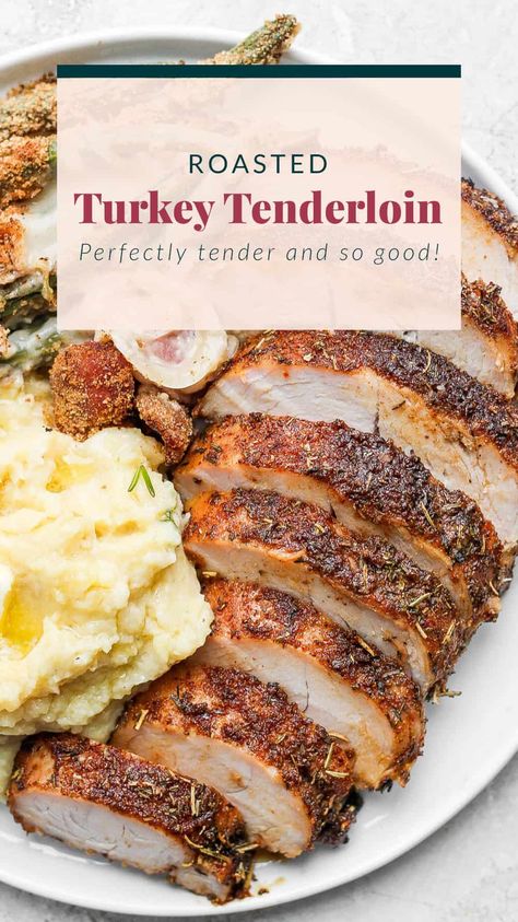 Turkey Tenderloin Marinade, Turkey Tenderloin Recipes Baked, Baked Turkey Tenderloin, Easy Baked Turkey, Tenderloin Recipes Oven, Easy Turkey Brine, Turkey Tenderloin Recipes, Turkey Seasoning, Macro Recipes