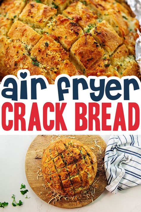 Garlic Bread Loaf, Vegetarian Sides, Cheesy Garlic Bread, Vegetarian Side Dishes, Bread Loaf, Pull Apart Bread, Bread Bun, Air Fryer Recipes Healthy, Crumbled Bacon