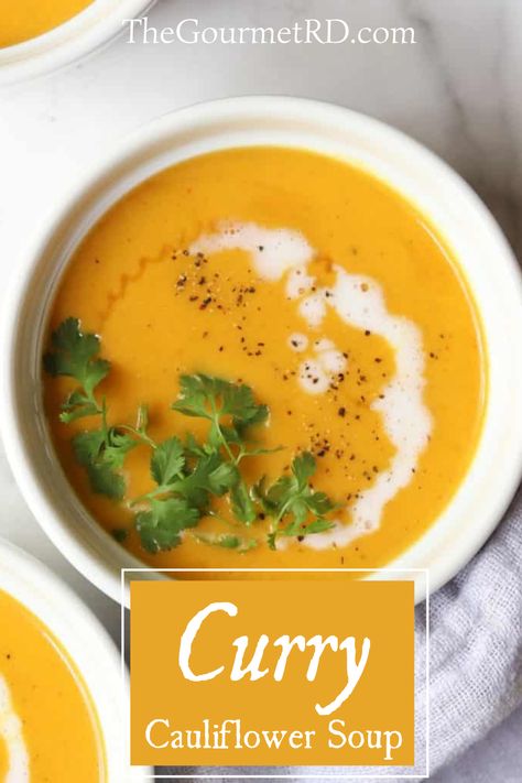 Coliflower Soup, Curry Cauliflower Soup, Curry Cauliflower, Soup With Coconut Milk, Curried Cauliflower Soup, Coconut Curry Soup, Lemon Soup, Vegetarian Gluten Free, Thai Curry Paste