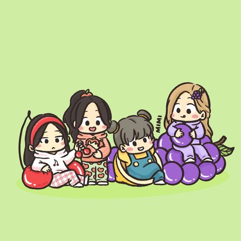 mimi on Twitter: "fruitypink 🍒🍑🍋🍇  @ygofficialblink… " Four Bff Pictures, 4 Friends Wallpaper, Cute Friend Pictures Cartoon, 4 Best Friends Cartoon, Wallpaper For 4 Best Friends, Four Girls Squad, 4 Group Of Friends, 4 Cartoon Friends, 4 Best Friends Drawing Cute