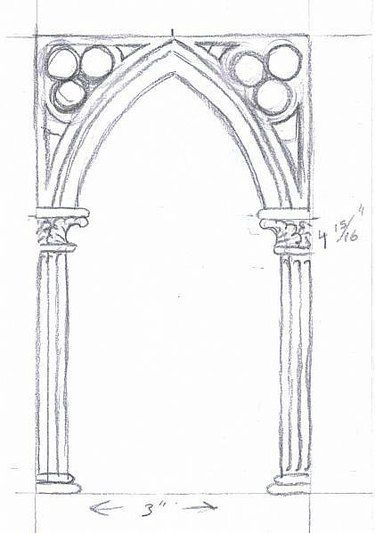 Gothic Architecture Drawing, Medieval Things, Gothic Drawings, Medieval Drawings, Gothic Arch, Romanesque Architecture, Cathedral Architecture, Medieval Style, Scenic Design