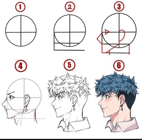 Profile Drawing, 얼굴 드로잉, Drawing Tutorial Face, Drawing Heads, 얼굴 그리기, Sketches Tutorial, Different Angles, Figure Drawing Reference, Anime Drawings Tutorials