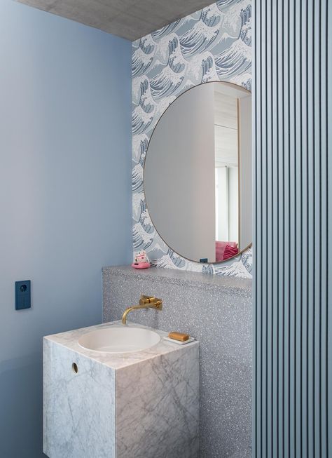 Pink terrazzo bathroom