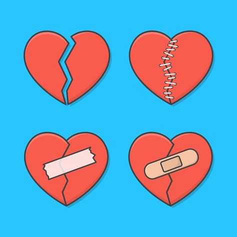 Clay Inspo, Red Love Heart, Red Love, Band Aid, Flat Icon, Premium Vector, Graphic Resources, Tattoos, Red