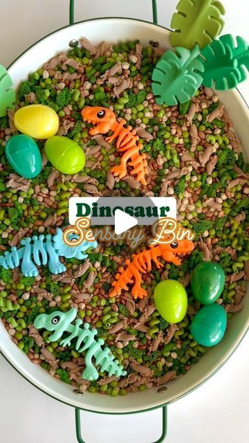 Jessica Telgenhoff on Instagram: "Roaring fun in our Dino sensory bin! 🦕🦖 Let your imagination run wild as you dig into prehistoric adventures! #DinoLove #SensoryPlay #ImaginationStation #sensorybin #sensoryactivity #sensoryplayideas #playbasedlearning #play #playislearning #lovegrowplay" Dino Sensory Bin, Dino Dig, Imagination Station, Playbased Learning, Baby Learning Activities, Sensory Bin, Baby Learning, Sensory Bins, Sensory Activities