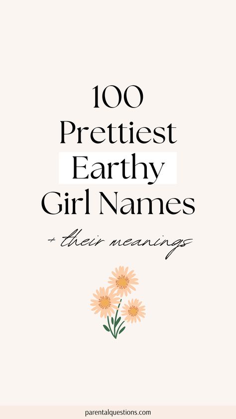 Searching for a list of the perfect unique earthy baby girl names? We’re sharing 100 unique boho girl names with meanings. You’ll find pretty, whimsical, nature-inspired girl names on our list. Nature Inspired Girl Names, Unique Girl Names List, Boho Girl Names, T Girl Names, M Girl Names, Girl Names Uncommon, Earthy Girl Names, Names Of Baby Girl