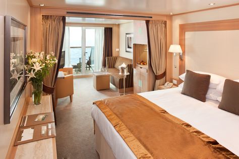 The Veranda Suite aboard the Seabourn Sojourn Best Cruise Lines, Best Cruise Ships, Luxury Cruise Ship, Penthouse Suite, Cruise Destinations, Best Cruise, Luxury Cruise, Cruise Tips, Cruise Travel