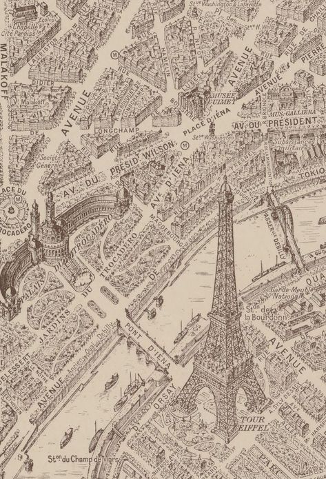 Vintage Paris Map, Maps Aesthetic, Art Parisien, Paris Illustration, Plan Paris, Paris Poster, Map Vintage, Paris Map, France Map