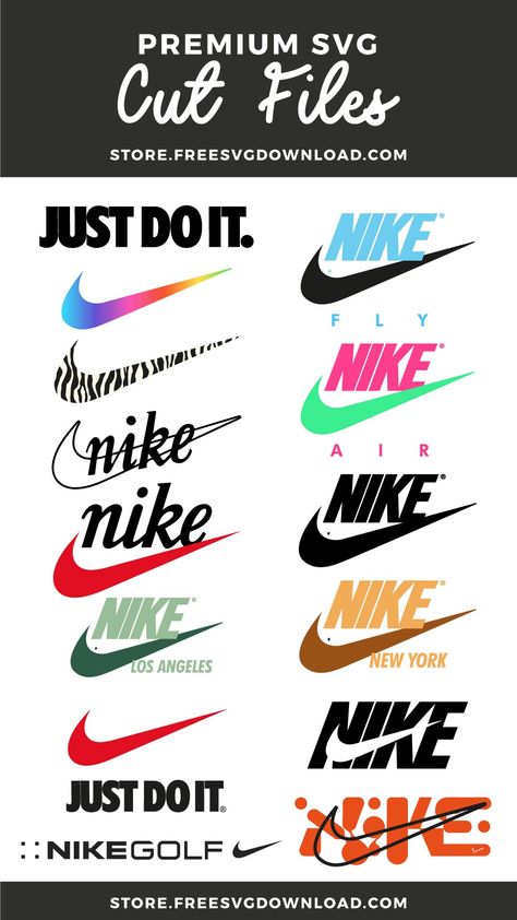 Nike Cricut Shirts, Cricut Svg Files Free Nike, Vans Svg File Free, Brand Svg Free, Name Brand Logo Svg, Supreme Logo Cricut, Cricut Logo Ideas, Adidas Svg File Free, Nike Logo Svg Free