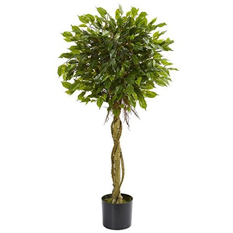 Topiary Tree, Artificial Topiary, Black Planters, Artificial Plants And Trees, Ficus Tree, Silk Tree, Topiary Trees, Faux Tree, Silk Plants