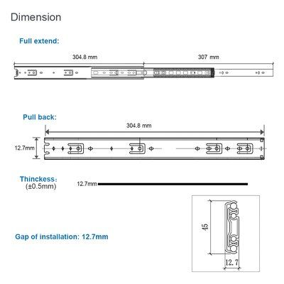 The drawer slide has a long service life: the fully extended drawer slide has passed the test of professional testing institutions. The opening and closing time of the slide rail exceeds 100, 000+, which is durable and the normal service life of the slide rail exceeds ten years. | honer Full Extension Drawer Slides Rails Ball Bearing Heavy Duty File Cabinet Steel Slider Runners Glides Guides Track 100 LB Bearing Capacity Side Mount Bl Drawer Section, Reception Counter Design, Furniture Details Drawing, Drawer Sliders, Drawer Tracks, Coffee Poster Design, Drawer Rails, Handmade Photo Frames, Sliding Tracks