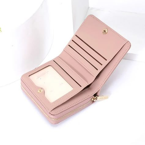 Korean Wallet For Women, Leather Ladies Wallet, Cute Wallet Aesthetic, Ladies Bags And Purses, Wallet Aesthetic, Popsicle Stick Crafts House, Female Wallet, Wallets For Girls, My Style Bags