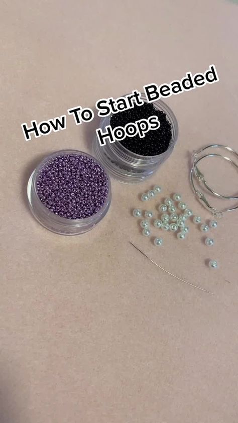 Indigenous Earrings, Indigenous Beadwork, 1000 Likes, Beadwork Tutorial, Earrings Diy, Beading Tutorial, Earring Tutorial, Beaded Hoop Earrings, Beaded Hoops