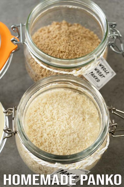 Learn how to make panko bread crumbs at home and you won't go crazy trying to find it whenever you need it (like I did :D ). It's super easy! #panko #diy #breadcrumbs #easyrecipe #elmundoeats Panko Recipes, How To Make Breadcrumbs, Frugal Kitchen, Bread Crumbs Recipe, Salty Food, Panko Crumbs, Breads & Buns, Panko Bread Crumbs, Types Of Bread