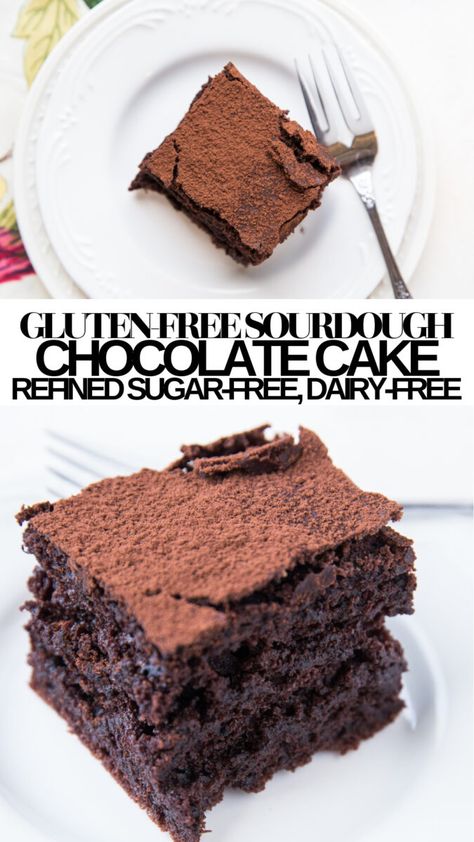 Low Calorie Sourdough Recipes, Sourdough Chocolate Cake, Sugar Free Chocolate Cake, Gluten Free Sourdough Bread, Best Gluten Free Desserts, Cake Calories, Gluten Free Sourdough, Tasty Chocolate Cake, Sourdough Discard