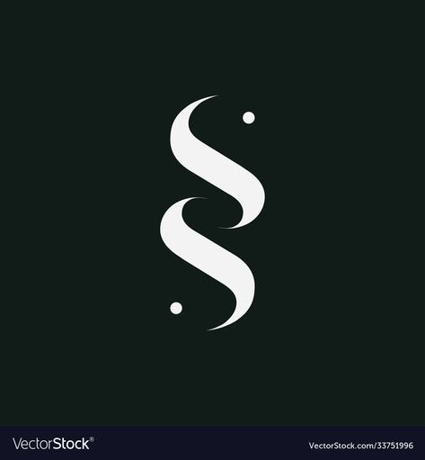 Double S Tattoo Letter Design, Letter S Design Creative, S Symbol Letter, Double Letter Logo, Ss Tattoo Letter Design, S S Logo Design Letter, Letter S Logo Design Creative, S S Logo, S And S Logo