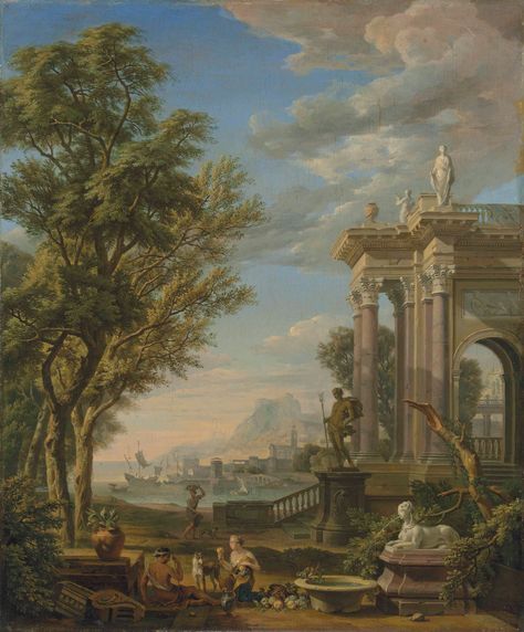 Notion Themes, Eric Rohmer, Landscape With Figures, Ancient Greece Art, متحف فني, Greek Paintings, Greece Art, 18th Century Paintings, Rennaissance Art