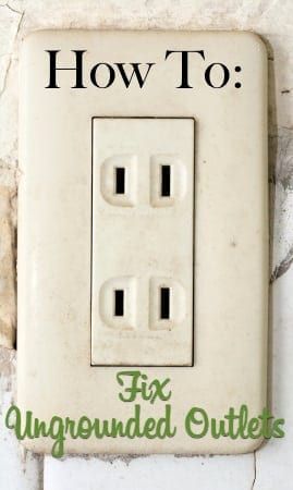 How To: Fix Ungrounded Outlets - The Craftsman Blog Home Electrical Wiring, Home Remodeling Diy, Diy Electrical, Electrical Projects, Home Fix, Diy Home Repair, Diy Remodel, Home Repairs, Electrical Outlets