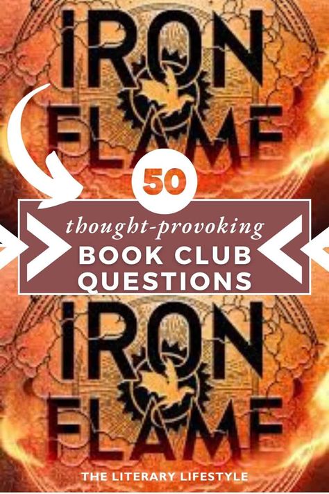 50 Iron Flame Book Club Questions (With PDF) Fourth Wing Book Club Food Ideas, Fourth Wing Book Club, Onyx Storm, 4th Wing, Book Club List, Empyrean Series, The Empyrean, Book Club Questions, Iron Flame