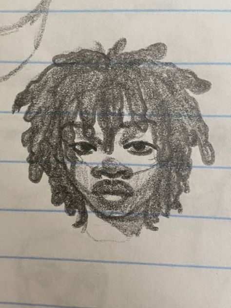 Drawings Of Locs, Dreadlock Sketch, Y2k Dreadheads Drawing, How To Draw A Dreadhead, How To Draw Pictures, Boy With Dreads Drawing, Dreadhead Sketch, Dreads Drawing Male, Dreadhead Drawing Sketch