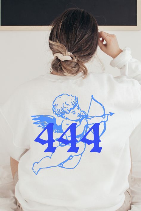 Angel Number 444 Sweatshirt Angel Number 444, Angel Number 777, Number Shirt, Dec 8, Angel Number, Angel Numbers, Classy Outfits, Gender Neutral, Graphic Tees