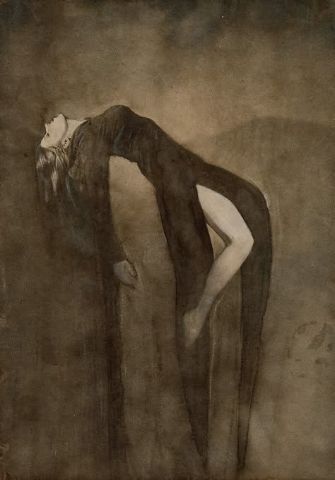 This image shows a floating woman, levitating in the air without any horizon, with her dress trailing down into nothingness. She shows a willingness to concede to this rising force inside her, instilling both power and peace. Woman Floating Pose Reference, Levitating Reference, Bending Backwards Pose Drawing, Floating Woman Drawing, Levitate Aesthetic, Floating Sketch, Girl From Behind Drawing, Woman Laying Down Pose Reference, Woman Laying Down