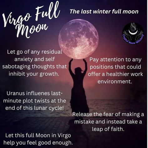 Winter Full Moon, Virgo Full Moon, February Full Moon, Full Moon In Virgo, Bullet Journal Tracking, Worm Moon, Self Sabotaging, Full Moon In Pisces, 2024 Colors