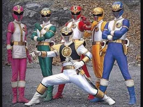 BASED ON A POPULAR JAPANESE SHOW. Super Sentai was created by Toei Studios in 1975. The first iteration lasted two years, but afterward, the Rangers got a new theme every year. Japanese kids got to watch Five Rangers; Turbo Rangers; Goggle Five Rangers; Battle Fever J Rangers; Ninja Rangers; and King Rangers.  America’s Power Rangers were based on the Beast Rangers of the Dinosaur Corps, the 16th version of Toei’s Rangers. According to the Los Angeles Times, Toei chose that theme “to ride on... Gosei Sentai Dairanger, Green Power Ranger, Kun Aguero, Japanese Show, Japanese Kids, All Power Rangers, Power Rangers Art, Go Go Power Rangers, Pahlawan Super