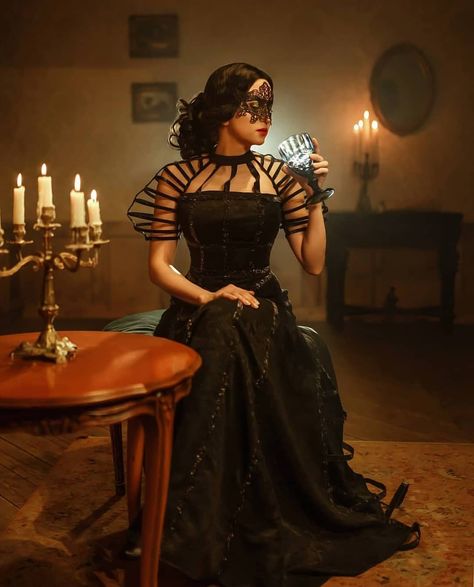 Yennifer Witcher Dress, Witcher Yennefer Outfit, Yennefer Of Vengerberg Cosplay, Yennefer Of Vengerberg Outfit, Yennifer Witcher Outfit, Yennefer Dress, Yennefer Outfit, Yennefer Costume, Yennefer Aesthetic