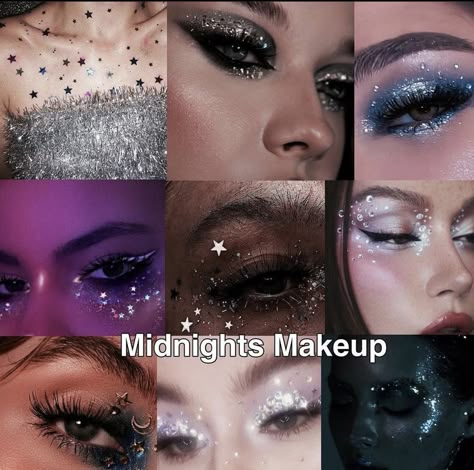 Midnights Makeup, Taylor Swift Eyes, Midnight Hair, Taylor Swift Makeup, Shadow Ideas, Eras Outfits, Swift Party, Concert Makeup, Swift Outfits