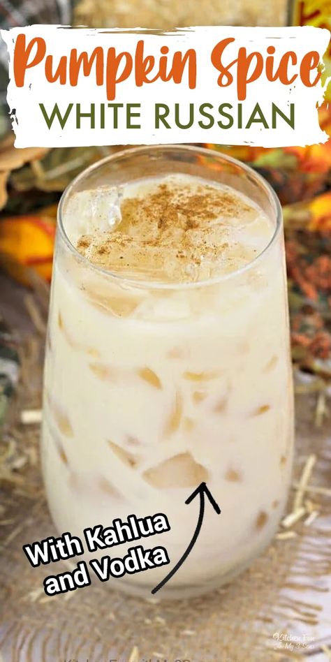 Pumpkin White Russian Recipe, Pumpkin White Russian, Pumpkin Spice White Russian, White Russian Recipe, White Russian Recipes, White Russian Cocktail, Drinks Starbucks, Thanksgiving Drinks, Liquor Drinks