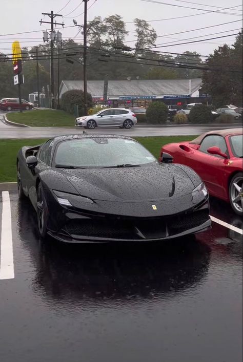 Ferrari Car Black, All Black Ferrari, Ferrari Sf90 Stradale Black, Ferrari Sf90 Aesthetic, Black Ferrari Aesthetic, Ferrari Sf90 Black, Ferrari F90, Sf90 Ferrari, Ferrari Sports Car