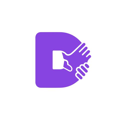 Logo With Hands, D Logo Design Letter, Hands Logo Design, Handshake Logo, 손 로고, D Logo Design, D Letter Logo, Letter D Logo, Us Logo