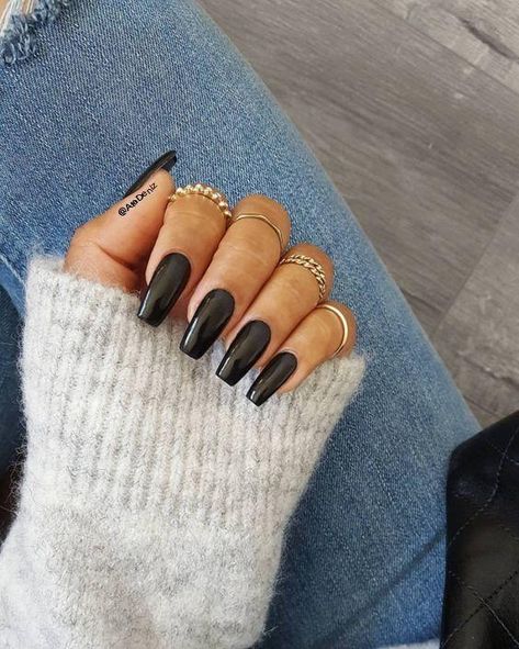 January Nail Colors, January Nails, Black Acrylic Nails, Black Nail Designs, Nail Swag, Black Nail, Dark Nails, Colorful Nail Designs, Eyes Model