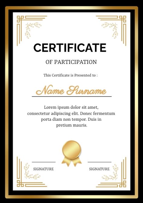 Graduation Template Design, Certificate Frame Design, Certificate Of Participation, Certificate Designs, Certificate Of Participation Template, Blank Certificate Template, Graduation Invitation Cards, Ramadan Prayer, Certificate Format