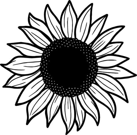 Free Sunflower Svg, Sunflower Icon, Sunflower Logo, Sunflower Vector, Black Sunflower, Sunflower Svg, The Sunflower, Vector Logo, Vector Design