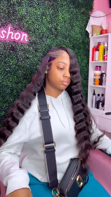 Quickweave With Crimps, Side Part Quick Weave Crimps, Crimp Quickweave, Quick Weave With Crimps, Ponytail Quickweave Hairstyles, Crimps Side Part, Breezy Wave Quick Weave, Bobs Weave, Deep Wave Quick Weave