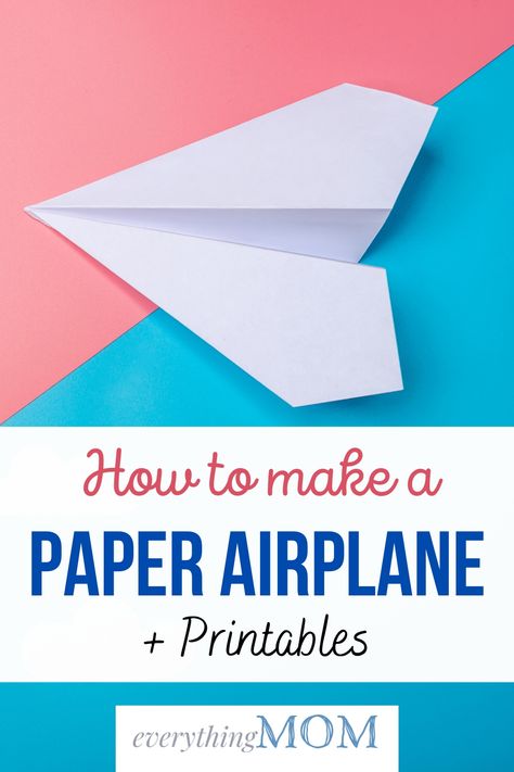 We are rounding up some of the best paper airplane template designs for you to try with your kids as well as some helpful paper airplane tips to help them fly further! Paper Airplane Template Free Printable, Paper Airplanes How To Make, Paper Airplane Instructions, Paper Airplane Steps, Paper Airplanes Instructions, Middle Sounds Worksheet, Airplane Tips, Airplane Template, Snowflake Making