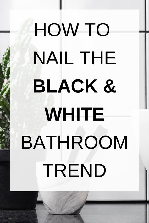 Black and white is always a classic combination for the bathroom. It is timeless so it will last you longer. Here's all you need to know. Black Trim White Walls Bathroom, Black And White Bathroom With Green Accents, Black And White Wetroom, Artwork For Black And White Bathroom, Blue White And Black Bathroom, Black White And Wood Bathroom Ideas, Accent Color For Black And White Bathroom, Paint Colors For Black And White Bathroom, Colours That Go With Black And White