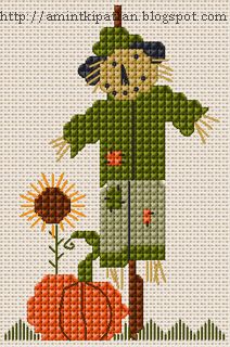 Pumpkin Cross Stitch Patterns, Halloween Cross Stitch Charts, Autumn Cross Stitch Patterns, Pumpkin Cross Stitch, Fall Cross Stitch, Free Cross Stitch Charts, Stitch Halloween, Halloween Scarecrow, Halloween Cross Stitch Patterns