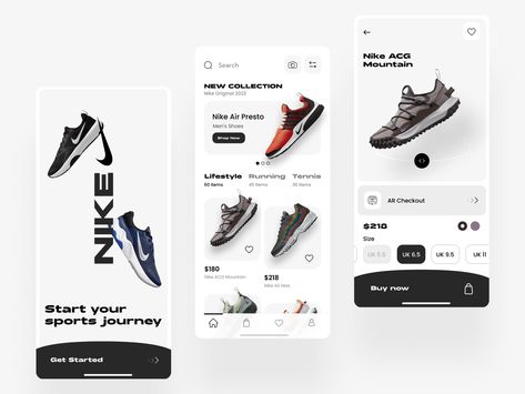 Shoe Apps, Indesign Ideas, App Design Layout, Ux App Design, Desain Ui, Mobile App Design Inspiration, App Interface Design, Ecommerce Web Design, App Home