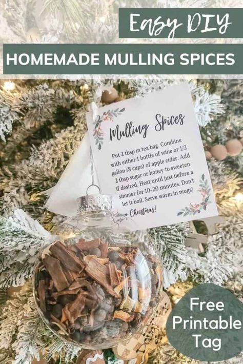 Mulling Spices Gift Tag, Mulling Spice Recipe Apple Cider, Spice Mix Gift, Mulling Spices Gift, Mulled Wine Gift, Homemade Potpourri, Mulled Apple Cider, Jar Meals, Thanksgiving Entertaining