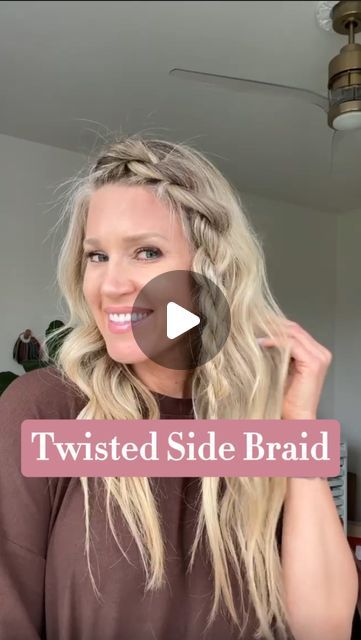 Courtney Bonzi on Instagram: "Save this Twisted Side Braid for later ✨ Here’s an intro style for anyone wanting to up their hair game. This is then look of a French braid with a twist 💁🏼‍♀️ Comment the word TWIST for the slow version sent to your DMs!  #twistedbraids #twistedhairstyle #viralhair #newreel #viralreel #hairstyle #hairtutorial #easyhairstyles #easyhairtutorial #easyhairstyle #hairideas #styleideas #quicktutorial #twistedhair #beachhair #funhairstyle #vacationhair" Twisted French Braid, Side Twist Hair, French Twist Braid, French Twist Braids, Side French Braid, Side Swept Braid, Side Braids, Side French Braids, Hair Tricks